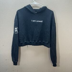 Call Her Daddy cropped hoodie Barstool Sports Chicks Black I Am Unwell Womens L